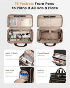 LOVEVOOK Rolling Teacher Bag, Laptop Tote with Detachable Dolly - Image 5