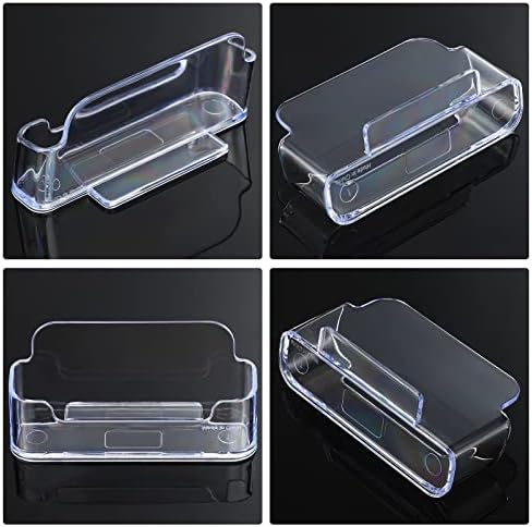 Leinuosen 50 Pack Business Card Holder for Desk Acrylic Business Card Holder Display Clear Label Stand Label Table Desktop Organizer for Home and Office - Image 3