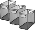 Zhengmy 3 Pcs Hanging File Organizer Letter Size File Holder Metal Mesh Filing Box Desktop Folder Letter Storage Cabinets Magazine Holder with Handles for Home Office School Document (Black) by Zhengmy