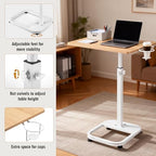 facka Adjustable C-Shaped TV Tray Table 18-32 Inch Height Couch Table - Image 4