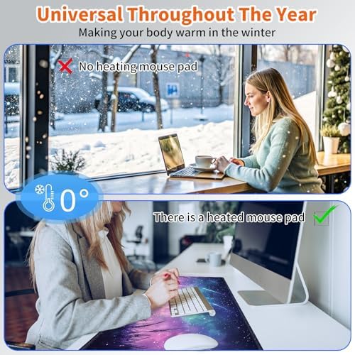 Heated Desk Pad & Mouse Pad, 3 Heat Levels, 3-Hour Auto Shut-Off - Image 6
