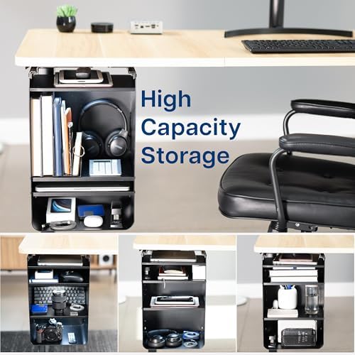 VIVO Black Under Desk Storage Cabinet, DESK-SC01 - Image 5