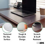 Ilyapa Clear Textured Office Desk Mat, 47x23 Inch - Plastic, Anti-Slip - Image 3