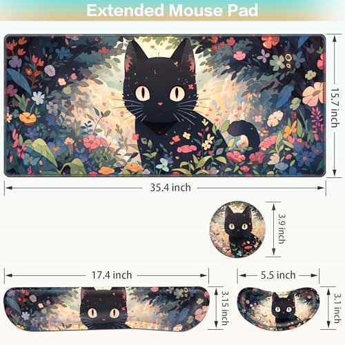 4-in-1 Mouse Pad Anime, Mouse Pad with Wrist Rest, - Image 6
