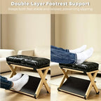 Double Step Foot Rest Under Desk, Ergonomic Foot Stool with Cushioned Top - Image 2