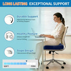YOUFI Extra Thick Large Seat Cushion, Gel Memory Foam Cushion with Carry Handle Non Slip Bottom, Pain Relief Coccyx Cushion for Wheelchair Office Chair (Navy Blue, 19" x 17.5" x 4") - Image 5