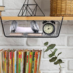 8 Pack Hanging Under Shelf Storage Basket, Steel Hanging Wire Rack Storage Baskets, Slide-in Baskets Organizer for Kitchen Cabinet Desk Organizer Storage, Space Saving, 16"D x 9"W x 5.9"H - Image 3