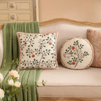 ISAENNE Designer Elegant Linen Throw Pillow Cover,Set of 2,18"x18"-Flora A - Image 4
