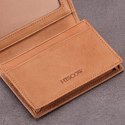 HISCOW Full Grain Leather Business Card Holder Case - Image 5