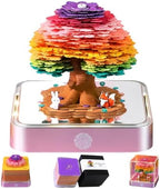 2027 3D Paper Carving Desk Calendar With LED Light (Colorful tree) by Divtada