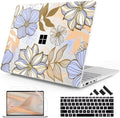 Mektron Case for 13.8" Microsoft Surface Laptop 8/7 (2026/2024) Surface Laptop 13.8 Inch Cover Fits Model 2036, Keyboard Cover +Screen Protector +Dust Plugs, Abstract Floral by Mektron