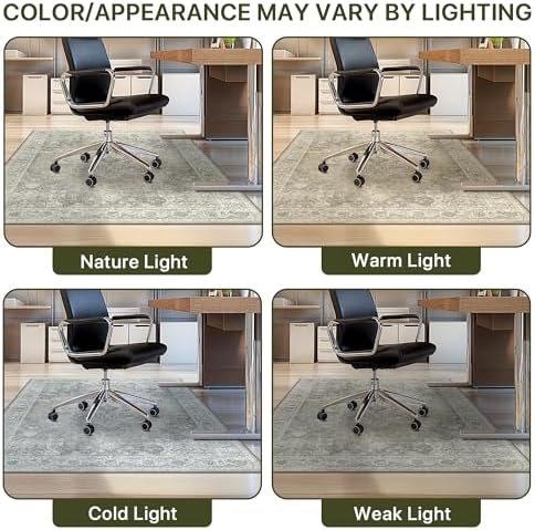 48"x72" Office Chair Mat for Hardwood Floor, Non-Slip Washable Trench - Image 6