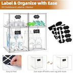 Baby Bottle Organizer, Stackable Storage Drawers with Label, Clear Station Organizers Container for Pacifiers, Pump Parts, Desk Organizer Bins for Bathroom, Cabinet, Pantry, Vanity, Countertop, 4 Pack - Image 4