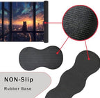 Keyboard Wrist Rest and Mouse Pad with Wrist Support Set Ergonomic Coaster,Memory Foam,Easy Typing Pain Relief,Large XL Desk Mat 31.5"x 11.8",Cat Sitting on Window - Image 3