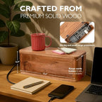 Cable Management Box, Power Strip & Extension Cord Hider, Desk Organizer - Image 2