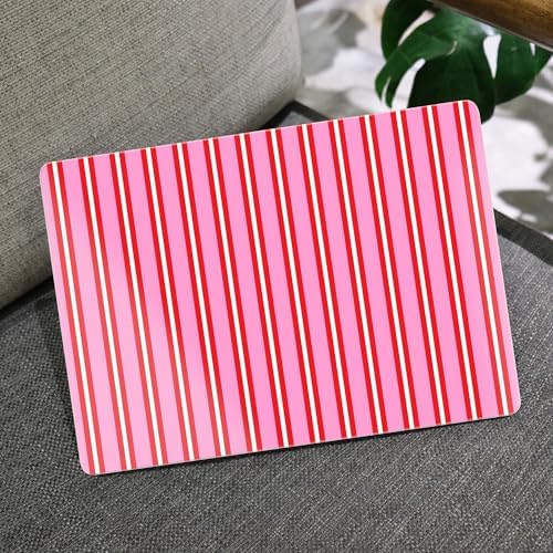 MEEgoodo for M5/M4/M3/M2 MacBook Air 15 inch Case 2026 2025 2024 2023, Case Fit Model (A3448/A3241/A3114/A2941) for MacBook Air 15.3 inch, Pink and Red Stripes - Image 5
