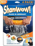 ShamWow Shammy Cloth 4-Pack, 20"x24", Super Absorbent Chamois Towel by Shamwow