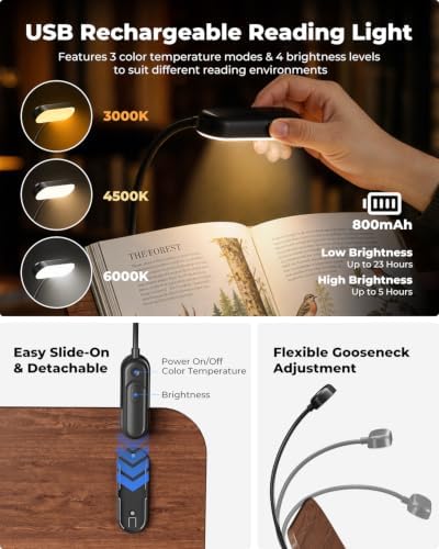 Viozon Lap Book Pillow Stand with Light, Adjustable Beanbag Reading Pillow with Storage, Multi-Angle Book Holder for Hands-Free Reading in Bed or Sofa,Book Lover Essential,Soft Cushion - Image 4