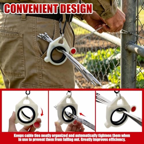 Metal Zip Tie Gun Kit, 150 PCS 304 Stainless Steel Zip Ties, All 11.8 Inch - Image 6