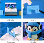 3D Calendar 2027, Desk Time Piece Calendar 2027,Tear-Away 3D Paper Art Notepad w LED Lights,Creative 3D Memo Artsy Pad Calendars, DIY Paper Carving Gift (Penguin-A) - Image 6