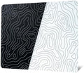 XVX Glass Mousepad for Gaming, Topographic Hard Gaming Mouse pad, Professional Large Mouse Mat 16.2" x 12.2", Special Glass Surface with Improved Precision and Speed by GMKWTL
