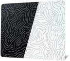 XVX Glass Mousepad for Gaming, Topographic Hard Gaming Mouse pad, Professional Large Mouse Mat 16.2" x 12.2", Special Glass Surface with Improved Precision and Speed by GMKWTL