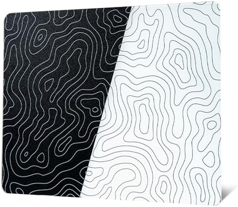 XVX Glass Mousepad for Gaming, Topographic Hard Gaming Mouse pad, Professional Large Mouse Mat 16.2" x 12.2", Special Glass Surface with Improved Precision and Speed by GMKWTL
