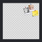 PinPix 13x13 inch Cork Bulletin Board. This Decorative Framed Pin Board Comes with Diamond Pattern in Grey Design and Satin Black. Ideal for Home, Office Decor or School (PinPix-126) by PinPixBulletinBoards
