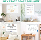 H-Qprobd 3' x 2' Whiteboard Dry Erase White Board for Wall 36x24 (2pcs) Magnetic Boards for Office Classroom & Home, Small Wall Whiteboard Including 6 Markers, 20 Magnets, 2 Erasers - Image 4