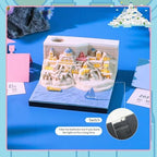 3D Calendar 2027,Time Piece Calendar 2027,Santorini Tear-Off Paper Sculpture Desk Calendars,3D Desk Calendar Memo Pad 2027,3D Memo Pad Creative Tear Away Weekly planner Carving Art Calendar Notepad,Gift,paper sculpture calendar (Santorini) - Image 5
