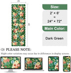 DUKINO 2x6 Runner Rug, Floral Washable Rug for Kitchen Non Slip Dark Green - Image 2