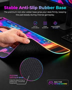 RGB Mouse Pad XXL Gaming Desk Mat 19 Light Modes, 35.4 x 15.7IN - Image 6