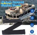 48-Inch Zippered Rigging Sleeve with Marine Cable Boot Diameter 4 2/5" with Cable Tie Universal Fit for Yacht Cable Management Kit - Image 4