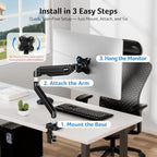 Acer Single Monitor Mount, Fully Adjustable Monitor Arm Fits 17-34" Screens - Image 6