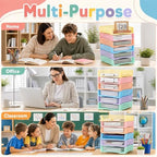 Set of 6 Pastel Turn in Trays for Teachers Stackable Classroom Paper Letter Trays Plastic Classroom Desk Letter Organizer Tray Storage Baskets for Library, Drawers, Office, Home - Image 6