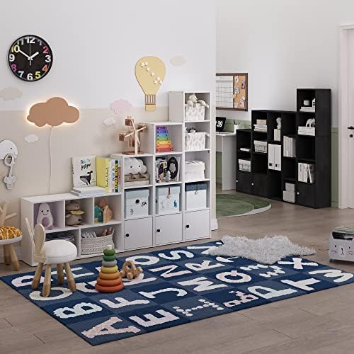 Furinno LUDER Book Shelf, 3-Tier Modern Bookshelf, Bookcase with 1 Door Storage Cabinet, 9.3 x 12 x 31.5, for Organization and Storage, for Living Room, Bedroom, Home Office, Blackwood - Image 5