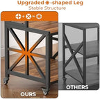 GreenForest Printer Stand with Lockable Wheels, Heavy Duty Printer Table - Image 4