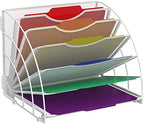 SUPEASY Fan Shaped Desk File Organizer, Paper File Holder for Desk, White by SUPEASY