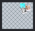 PinPix 15x13 inch Cork Bulletin Board. This Decorative Framed Pin Board Comes with Diamond Pattern in Shades of Blue Design and Satin Black. Ideal for Home, Office Decor or School (PinPix-222) by PinPixBulletinBoards