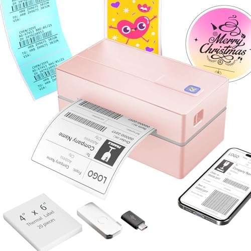 Thermal Shipping Label Printer 4x6 Bluetooth Label Maker for Small Business by Unknown