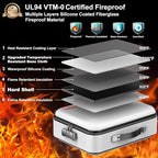 COLCASE Fireproof Document Organzier with Lock, Hard Fireproof Document Box - Image 2