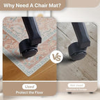 36"x60" Office Chair Mat for Hardwood Floor, Non-Slip Washable Pink - Image 4