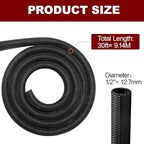 Automotive Wire Loom High Temperature Braided Wire Loom, Split-Sleeve Heat Resistant Wiring Loom Cord Cover for Harness Wires, Self-Wrapping Heavy Duty Sheathing Cable Management (1/2"-30Feet) - Image 4