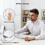 BONTEC Ergonomic Desk Extender Tray, 9.5"x9.1" Table Mount Arm Wrist Rest Shelf, 90° Foldable Elbow Support, Clamp on Computer Arm Rest for Desk, Office & Home Use, Durable & Easy to Install - Image 4