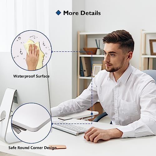 BONTEC Ergonomic Desk Extender Tray, 9.5"x9.1" Table Mount Arm Wrist Rest Shelf, 90° Foldable Elbow Support, Clamp on Computer Arm Rest for Desk, Office & Home Use, Durable & Easy to Install - Image 4