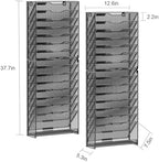 samstar 2 Pack 16 Tier Wall File Organizer Hanging Wall File Holder Wall Mount Paper Folder Organizer, Magazine Rack, Pack of 2 - Image 2