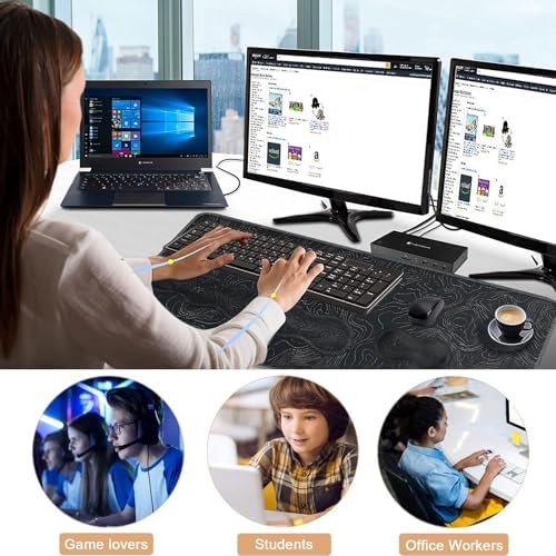 Keyboard Wrist Rest and Mouse Pad with Wrist Support Set Ergonomic Coaster,Memory Foam,Easy Typing Pain Relief,Large XL Desk Mat 31.5"x 11.8",Topographic Contour - Image 7