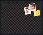 PinPix 20x16 inch Cork Bulletin Board. This Decorative Framed Pin Board Comes with Diamond Pattern in Black Design and Satin Black. Ideal for Home, Office Decor or School (PinPix-120) - Image 2