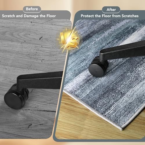 Office Chair Mat for Hardwood Floor&Tile Floor,36"X 48"-Abstract Dark Grey - Image 4