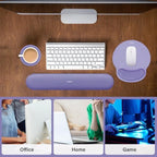 MOSISO Wrist Rest Support for Mouse Pad&Keyboard Set, Lavender Purple - Image 6